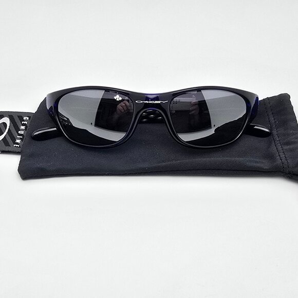 Oakley 03-123 Fives Gen 1 Dark Crystal Blue Frame Black Iridium Lens Sunglasses - Picture 1 of 14